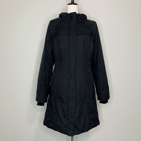The North Face Women’s Black Hooded Arctic Parka Winter Coat Jacket - Picture 1 of 14